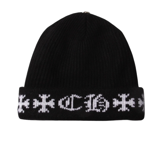 CHROME HEARTS 'BIG DADDY' BLACK NYC CASHMERE BEANIE