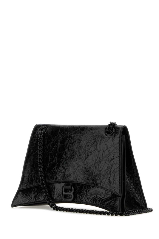 Balenciaga バレンシアガブラックレザーミディアムクラッシュショルダーバッグ - Image 1