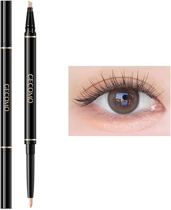 GECOMO [Popular] Double Core Eyeliner, Teardrop Bag Liner, Waterproof Pencil Eyeliner, Pencil & Liquid 2-in-1, Mabeni Popular Cosmetics Tight, Double Line Expert, Gurege for Shadows, Highlighting the