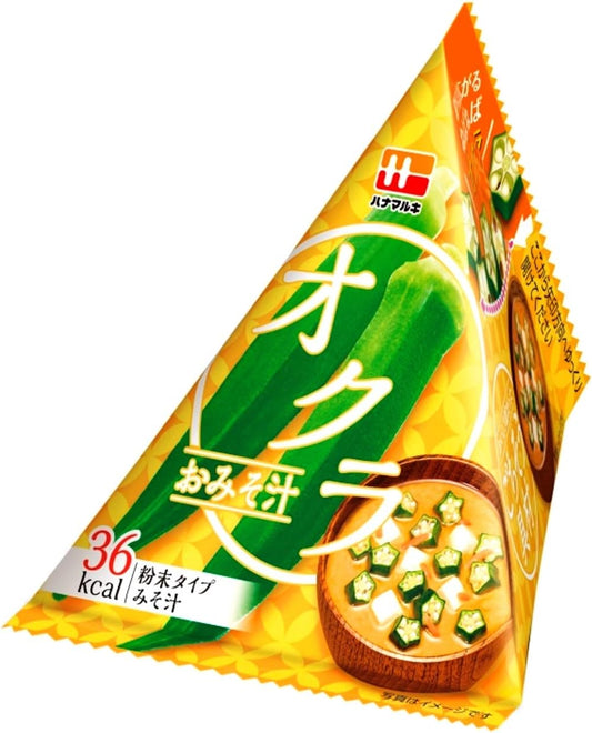 Hanamark Three-Cornered P Gourmet Okra Miso Soup 10.1 g x 10 Pouches