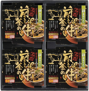Mizusawa Rice Confeca Iwate Delicians Assortment with Maesawa Beef, 4 x 1 Servings, 8.6 oz (245 g) x 4