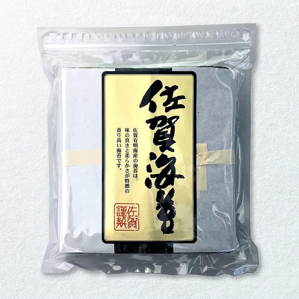 (Web Exclusive) Sun Seaweed, Produced in Ariaki Saga, Yaki, Includes Zipper, Total Shape, 50 Sheets x 4 Packs