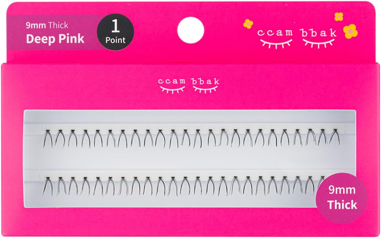 CCAMBBAK Partial False Eyelashes Eyelash Extensions Semi-Permanent Idle Eyelash Type 0.3 - 0.5 inches (8 - 12 mm), Matsueku Self False Eyelashes, Natural, Popular, DIY False Eyelashes (9mm Thick,