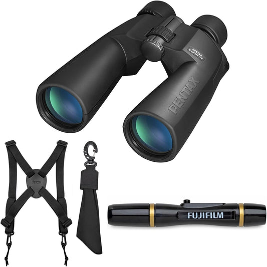 Pentax 20x60 SP WP Series Binoculars Bundle with Harness and Cleaning Brush (3 Items)