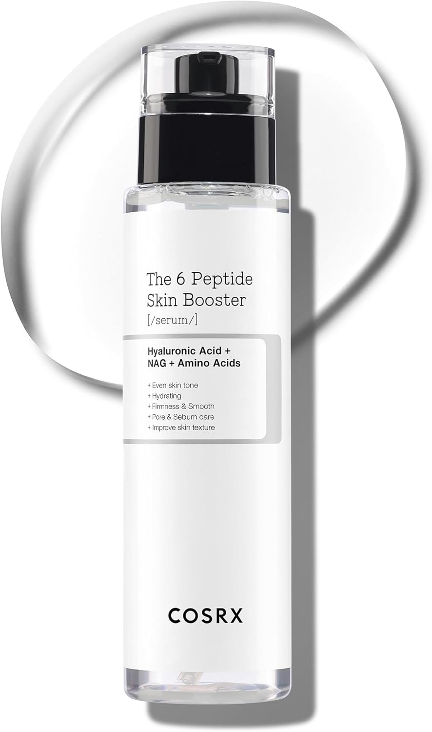 COSRX Peptide Booster Serum, Peptide 6 Skin Booster, 5.1 fl oz (150 ml), Peptide, Niacinamide, Hyaluronic Acid, Adenosine, Allantoin Serum, Milky Lotion, Toner, NMF, Derma, Research, Moisturizing,