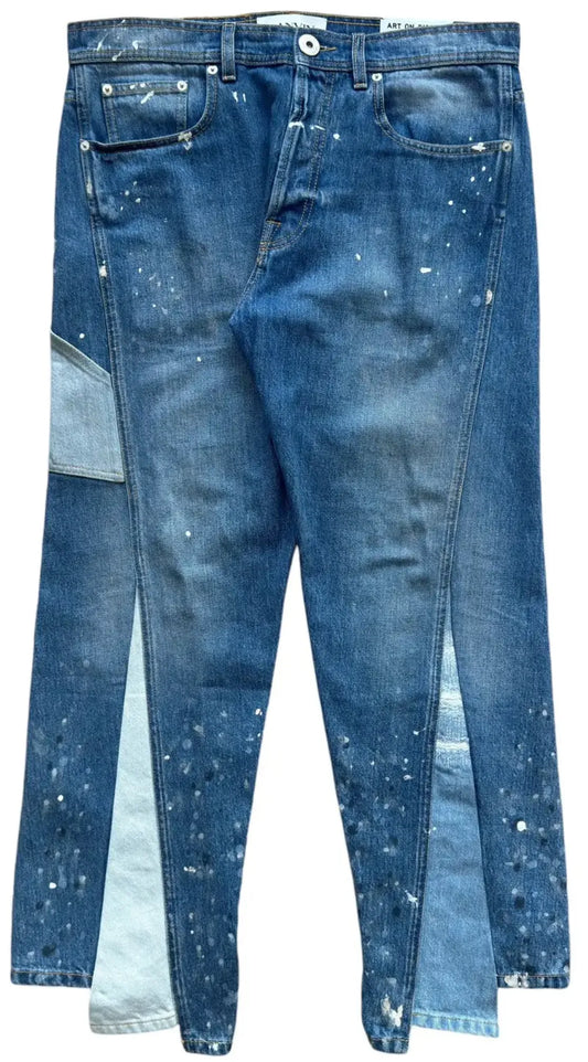 GALLERY DEPT X LANVIN 'PAINTER' TWIST FLARE JEANS