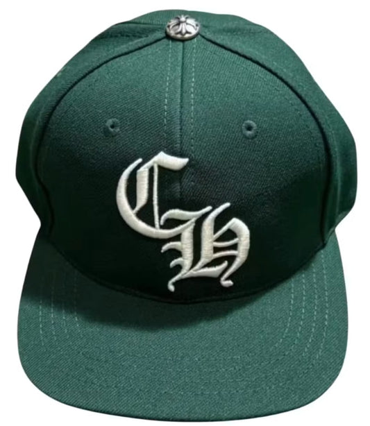 CHROME HEARTS CH 6 PANEL BASEBALL HAT FOREST GREEN
