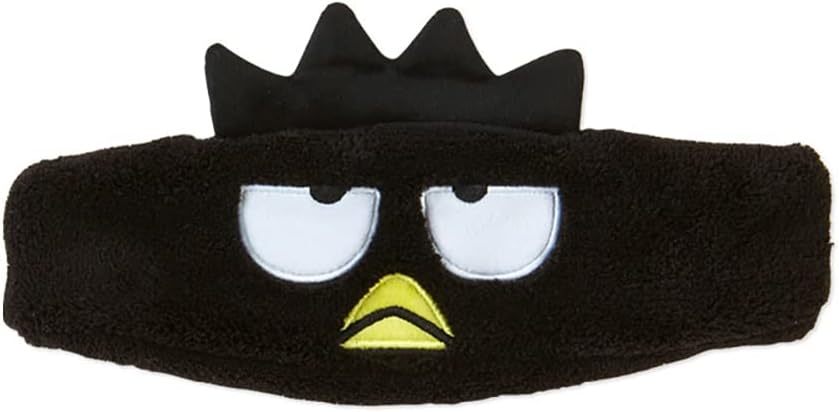 Sanrio 986330 Sanrio Badtz-Maru Headband, Black, Character Hair Turban/Hair Band for Girls, Facial Cleansing & Makeup, One Size Fits Most