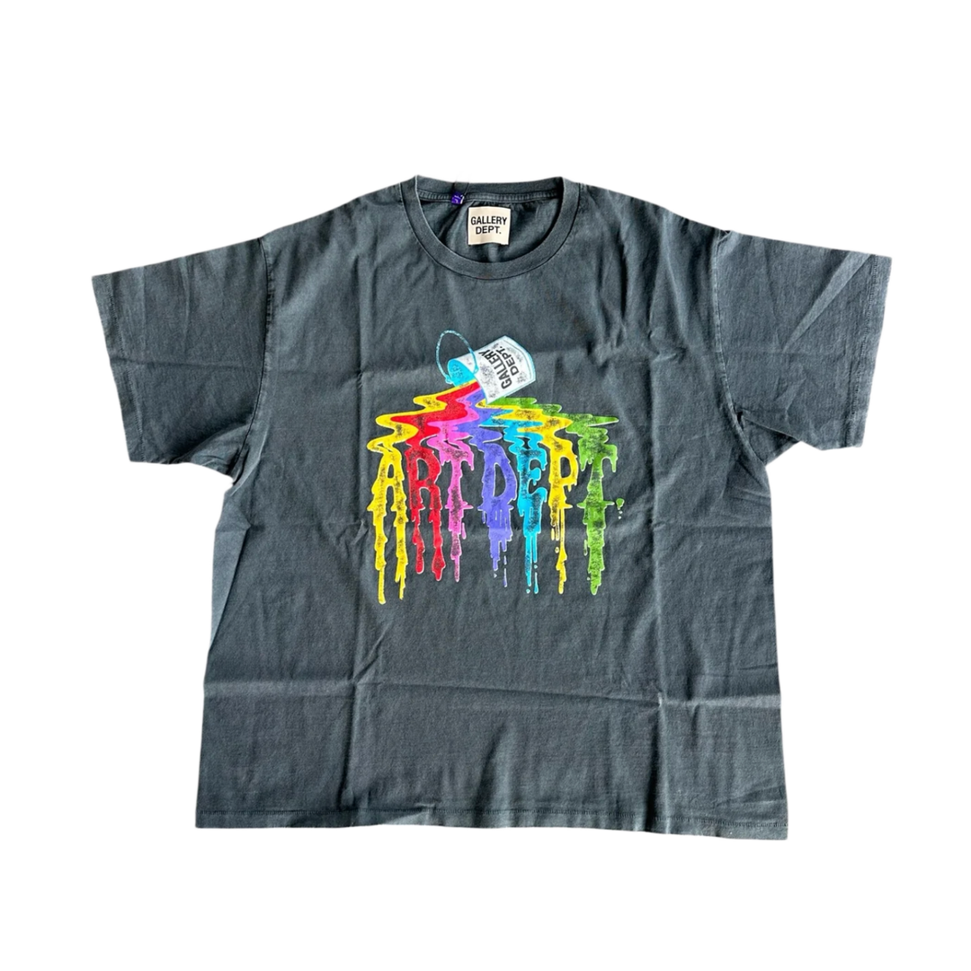 GALLERY DEPT 'BLACK' MULTICOLOR PAINT SUPPLY TEE