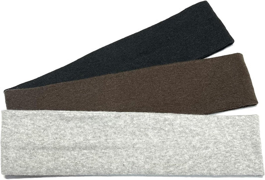 Turban Made in Japan Cotton Fabric 2.0 inches (5 cm) Hair Band (Black, Brown, Gray)