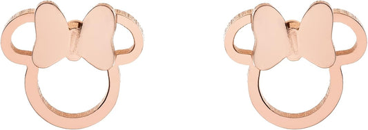 Disney Minnie Girls' Earrings, Stainless Steel, One Size, Jewellery Disney