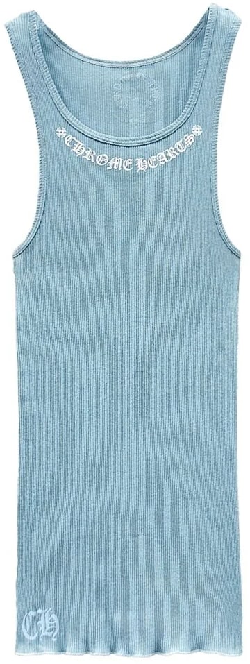 CHROME HEARTS 'LOVE YOU' BABY BLUE TANK TOP