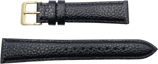 Seiko DAE4R Watch Band, 0.7 inch (18 mm), Shrink Leather, Black, Men's, Classic