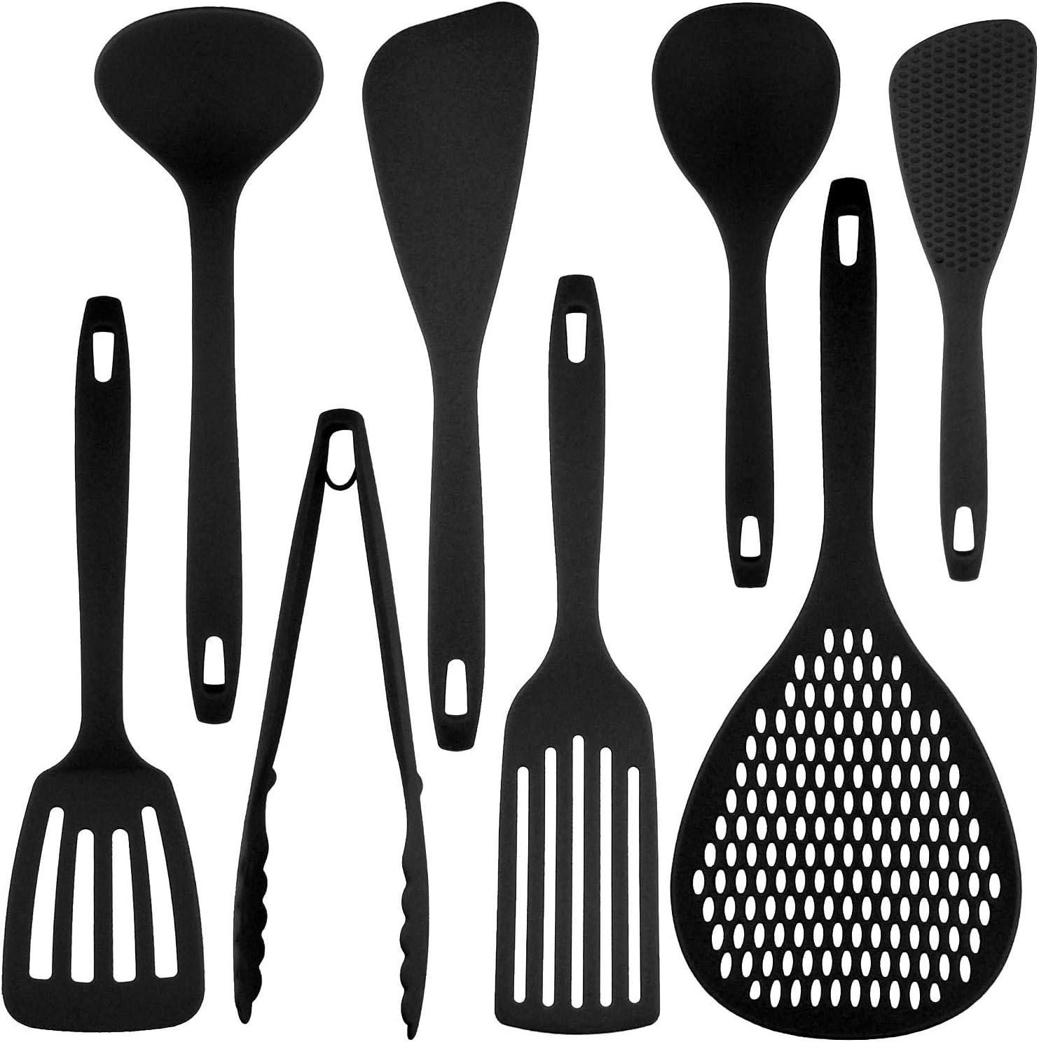 Nagao Tsubamesanjo Kitchen Tool Set, 8 Pieces, Full Set, Black, Made in Japan
