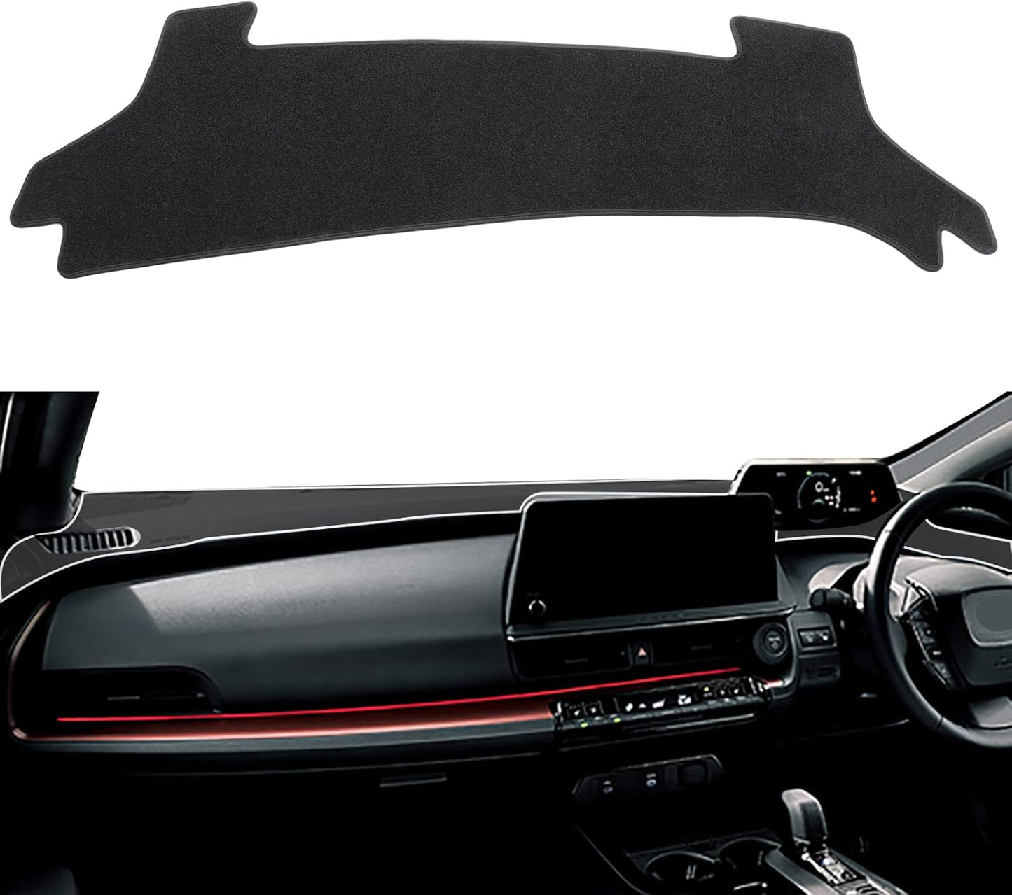 smabee Dashboard Mat for Toyota New Prius 60 Series ZVW60 MXWH60 January 2023 to Present HEV PHEV RIUS 60 5th Generation Dashboard Cover Sun Protection Interior Parts Protective Mat Interior