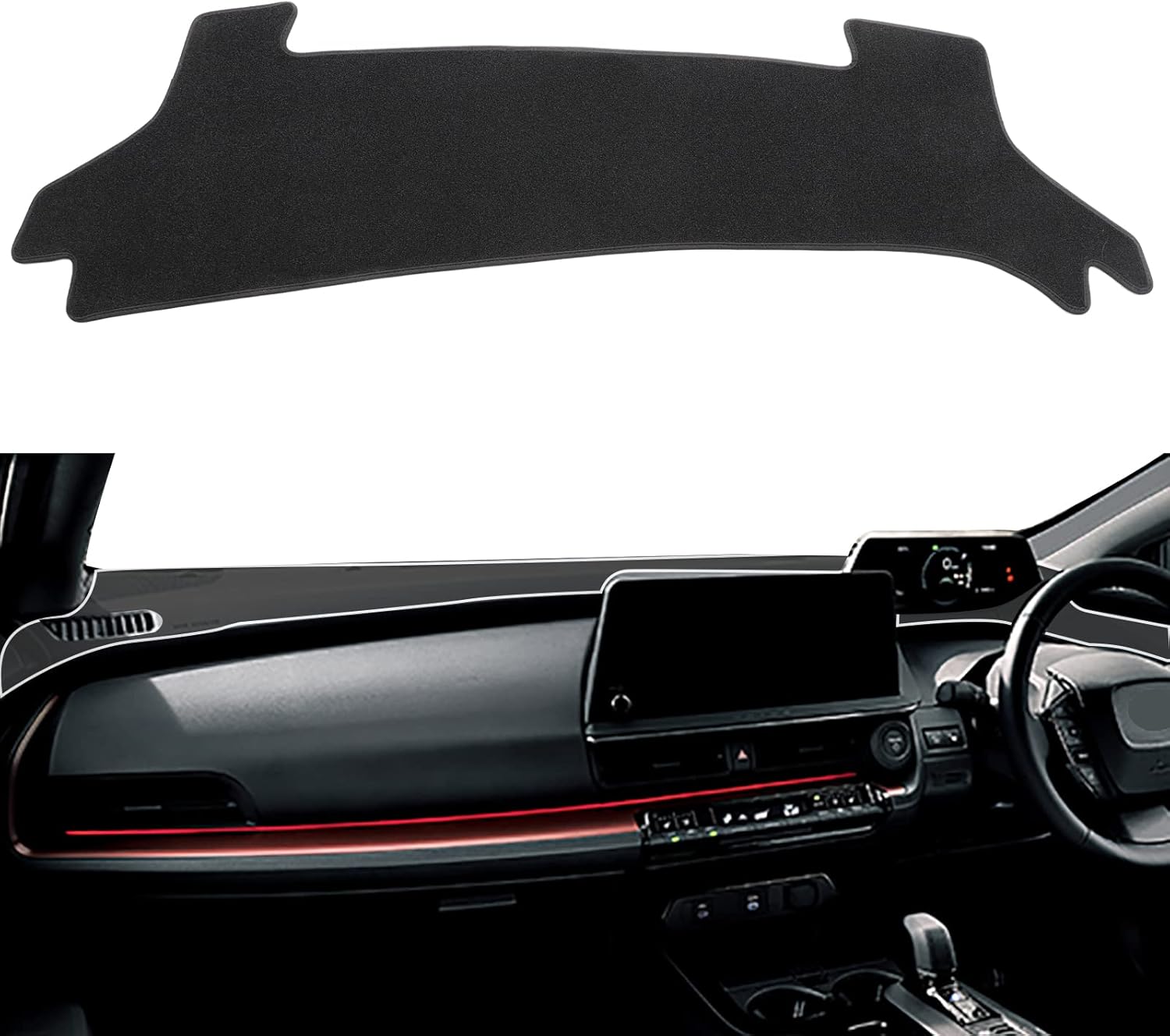 smabee Dashboard Mat for Toyota New Prius 60 Series ZVW60 MXWH60 January 2023 to Present HEV PHEV RIUS 60 5th Generation Dashboard Cover Sun Protection Interior Parts Protective Mat Interior