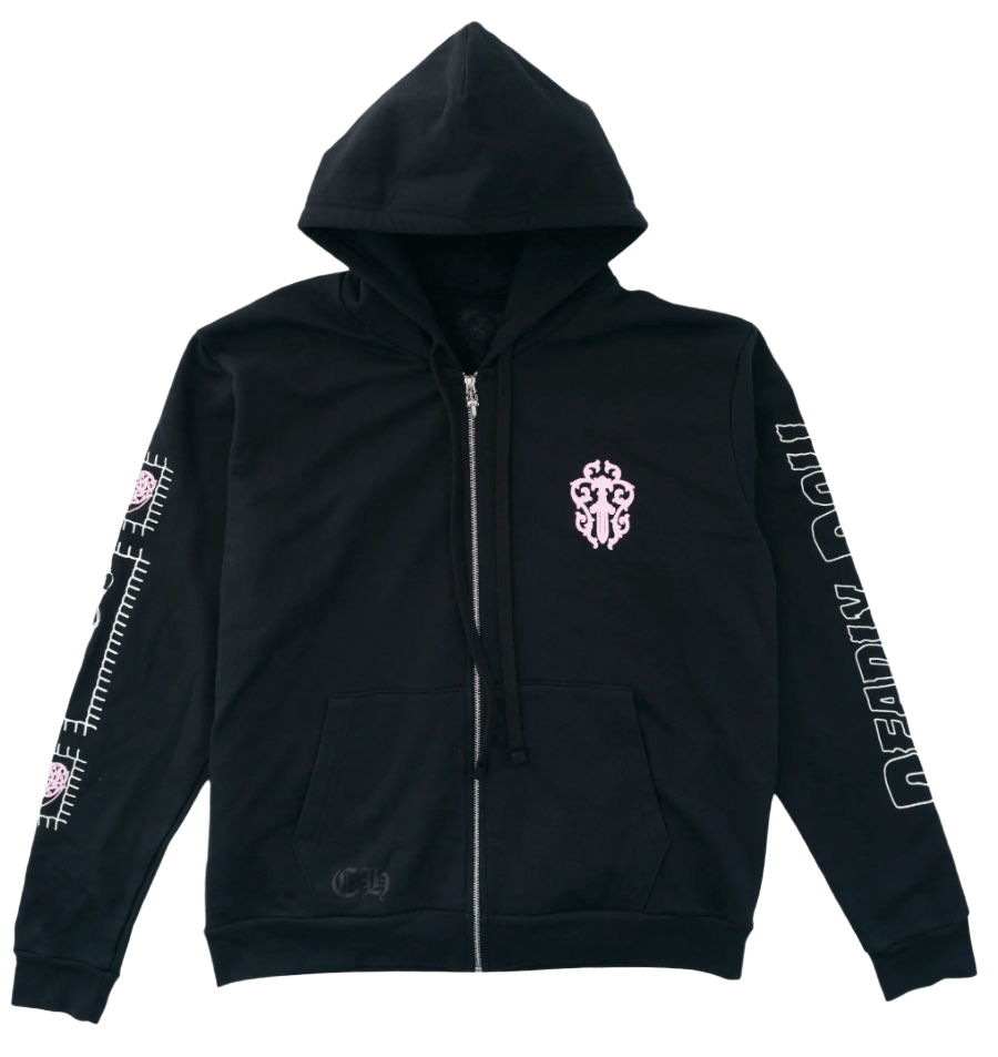 CHROME HEARTS DEADLY DOLL HORSESHOE ZIP UP HOODIE