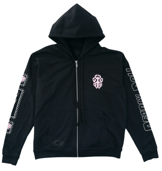 CHROME HEARTS DEADLY DOLL HORSESHOE ZIP UP HOODIE
