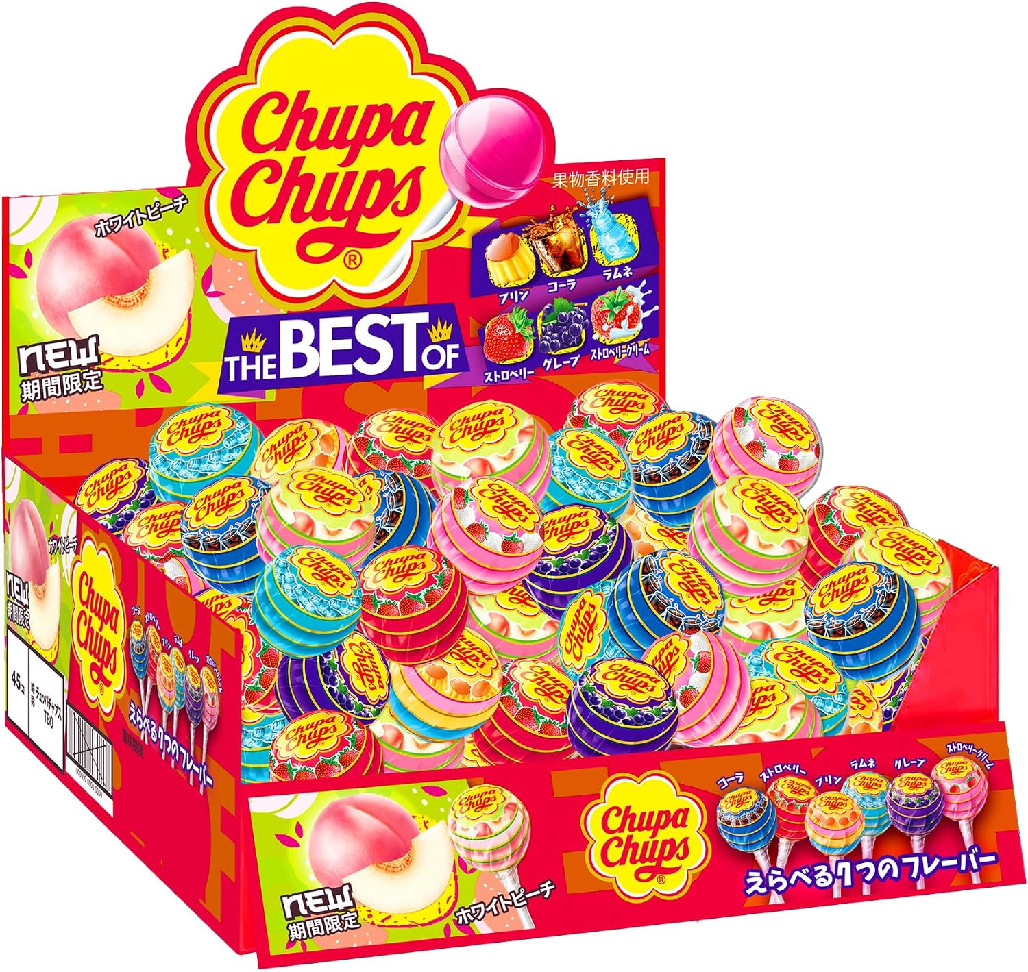 Kracie Foods Chupa Chups The Best of Flavors 1 Piece x 45 Pack