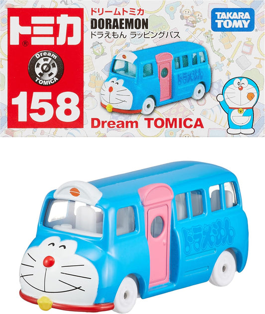 Takara Tomy Dream Tomica No. 158 Doraemon Wrapping Bus Mini Car Toy for Ages 3 and Up