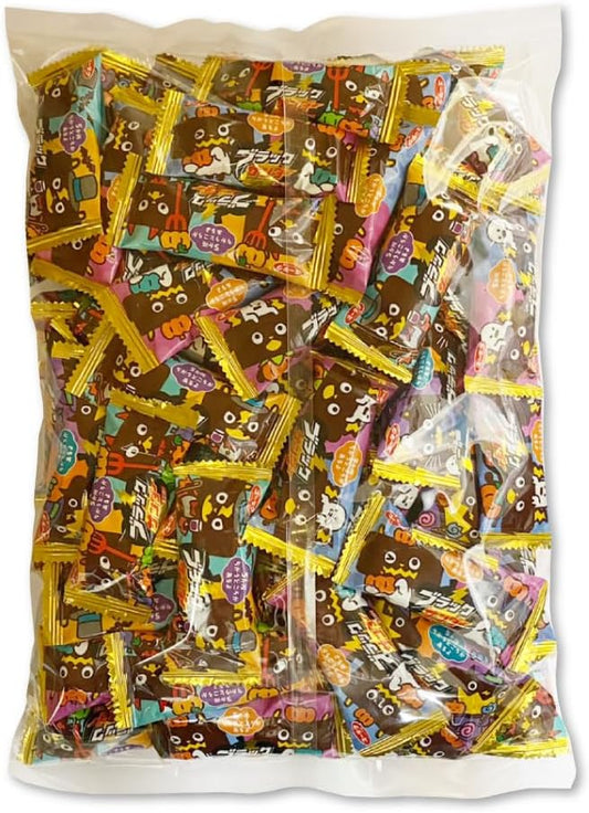 Yuraku Seika Halloween Black Thunder Mini Bar, 2.2 lbs (1 kg), Big Share Pack, Large Capacity, Assorted, Disposal, Individual Packaging