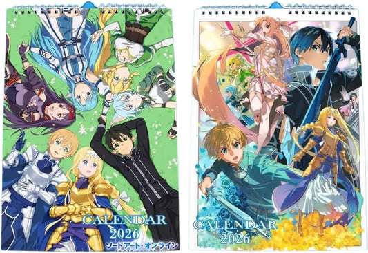ソードアートオンライン 壁掛けカレンダー 2026版 アニメ キャラクター プレゼント 新年 クリスマス ギフト A4サイズ 贈り物 お正月 非公式 (A) [並行輸入品]