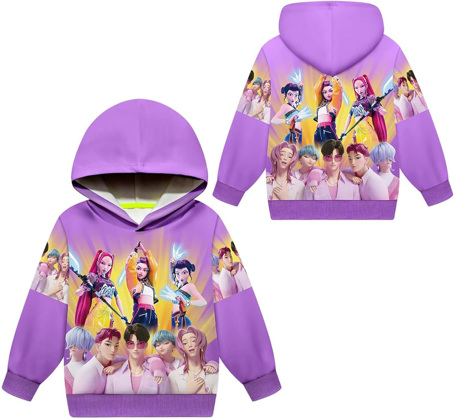 Warmyart Hooded Children's Clothes, Hoodie, Kids, Long Sleeve, Everyday Wear, Soft, Sweatshirt, Comfortable, Cheering Clothes, Spring and Autumn Clothing