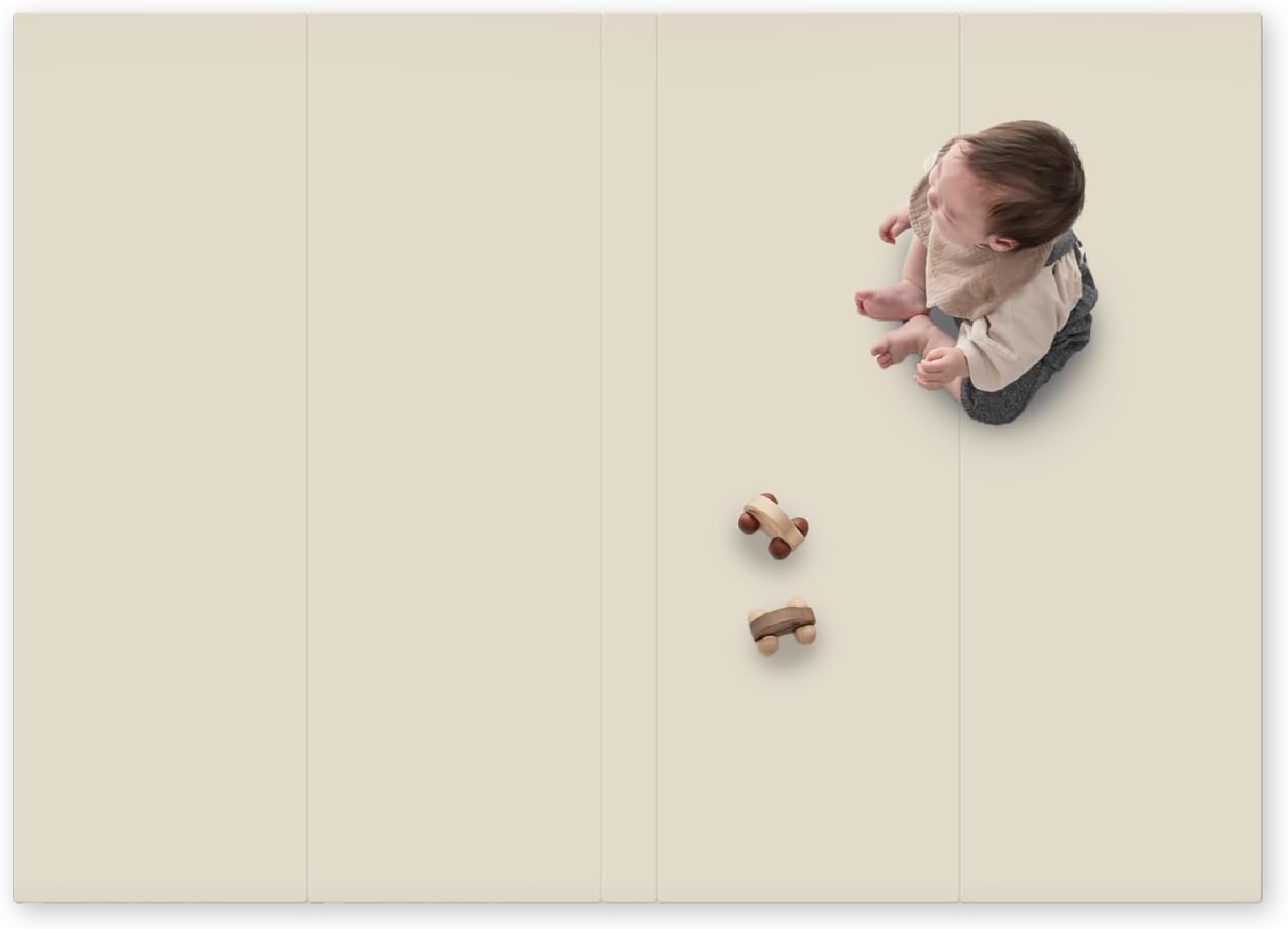 (ケラッタ) プレイマット シームレス 折りたたみ 赤ちゃん すき間ゼロでお手入れらくらく 床暖房 1級防音 防水 厚手