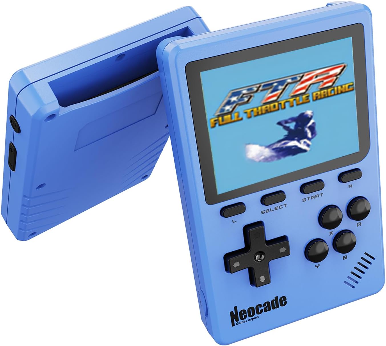NEOCADE 携帯 ゲーム機 GBA用 ポータブルゲーム機 ポケット レトロ ゲームコンソール GBAカートリッジ互換 Piko公認レトロゲーム 40本 内蔵 3.0インチ IPSスクリーン 解像度320x240 コンパクトサイズ 持ち運びに便利 贈り物 - ブルー