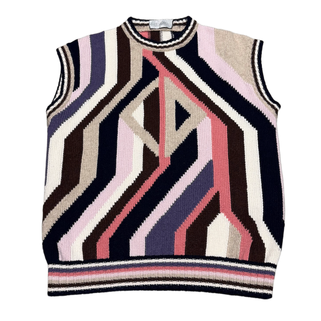 CHRISTIAN DIOR 'CD DIAMOND' INTARSIA SWEATER VEST