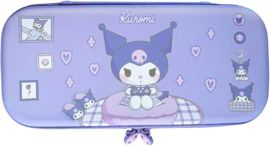 Allone (アローン) Gaming EVA Color Case Sanrio Characters 2, Kuromi, 5.7×1.6×11.8 inches Switch 2 Compatible, Convenient for Carrying, Protects from Scratches and Stains, Double Zipper, Inner Pocket
