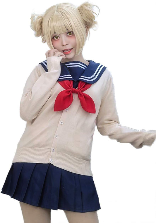 [milky time] Wig Included My Hero Academia Toga Himiko Cosplay Sailor Uniform School Uniform Halloween Toga Himiko Wataga Himiko