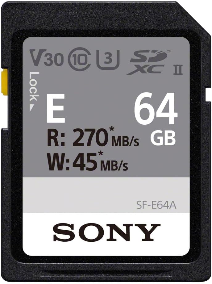 Sony SDXC Memory Card 64GB Compatible SF-E64A Class 10 UHS-II