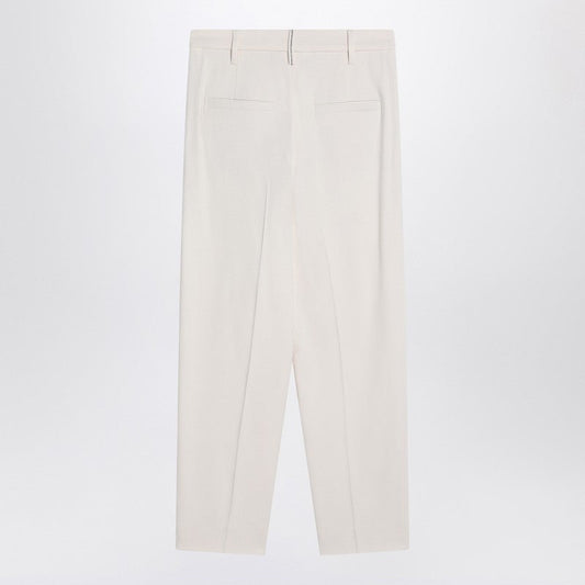 Brunello Cucinelli ビスコースのブルネロ・クシネリのアイボリーズボン - Image 1