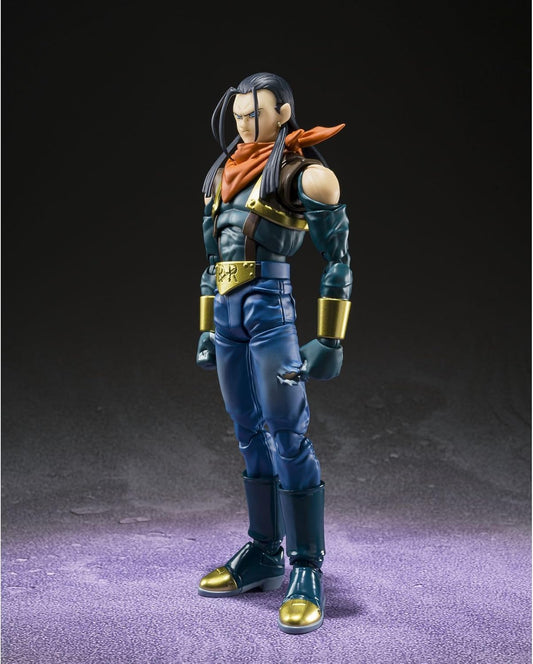 Tamashii Nations Dragon Ball GT S.H. Figuarts Super Android 17 Action Figure, 7.9 inches (20 cm)
