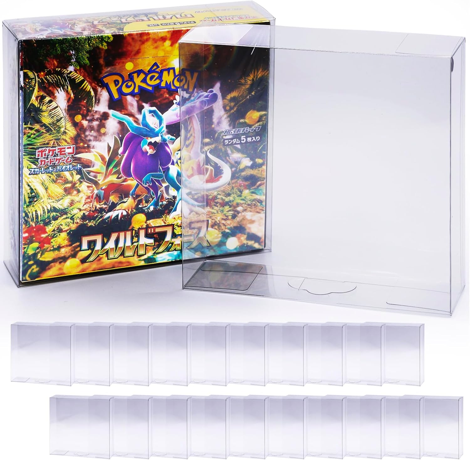 Storage Cases for Regular-Size Pokémon Card Booster Boxes, Box Holder, UV Protection, 20 Cases, Semi-Hard, Developed in Collaboration with Collectors