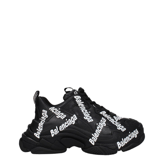 Balenciaga バレンシアガスニーカートリプル S 女性生地黒 - Image 1