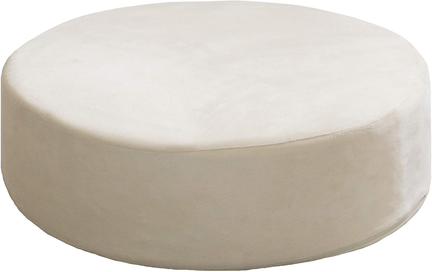 Miyatake Seisakusho CN-50RIV Ivory Round Shape Zabuton, Diameter 19.7 x Depth 19.7 x Height 5.9 inches (50 x 50 x 15 cm), Living Room