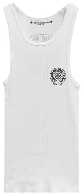 CHROME HEARTS 'WHITE' HORSESHOE LOGO TANK TOP