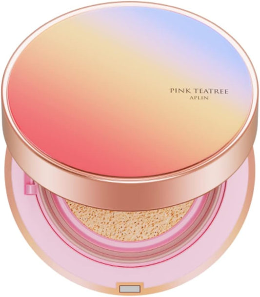 Aplin Pink Teatree Coverup Glow Cushion Foundation, 0.4 oz (11 g), 21 Powdery Beige