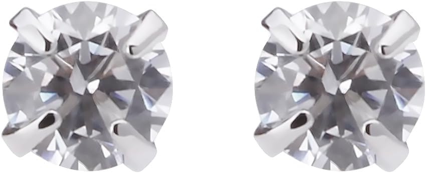 LOKUMI ptcz-4 Pt900 Platinum Post Earrings, Made in Japan, Choose from 4 Sizes, 3A, Cubic Zirconia, Hypoallergenic, Women's, 1 Small Size, Large, Small, Large, Nickel-Free, Gift, Gift, Ceremonial