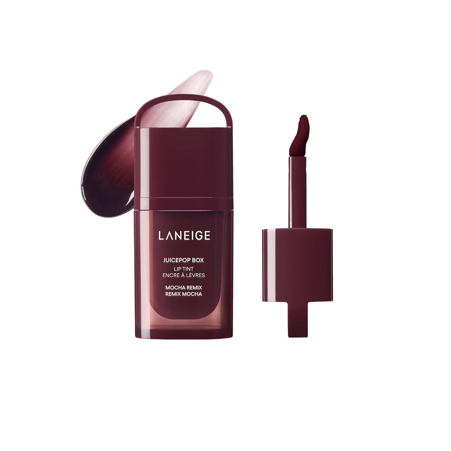 LANEIGE JuicePop Box Tinte de labios | Tinte ligero hidratante de larga duración | Color jugoso acumulable y brillo nutritivo | Cosmética coreana esencial para labios para una comodidad duradera
