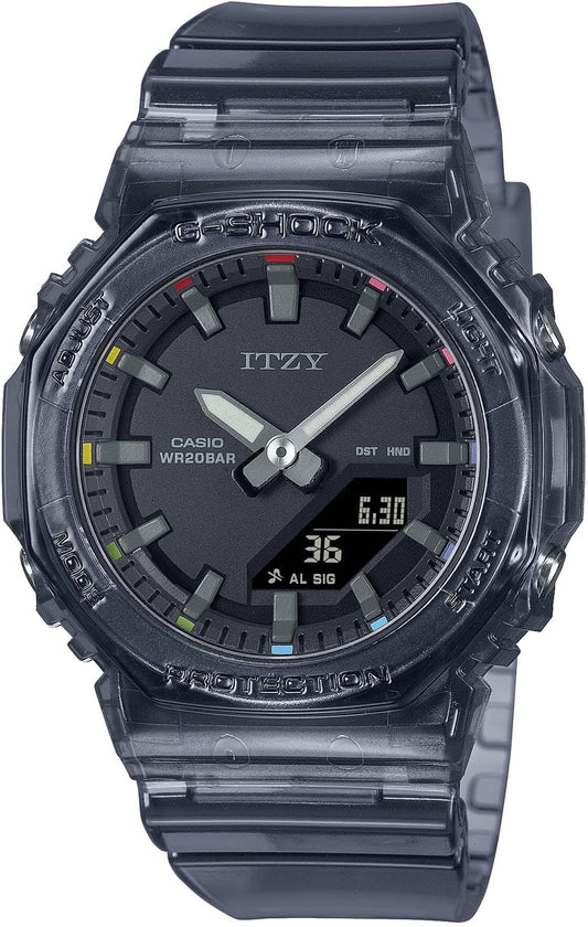 Casio GMA-P2100 ITZY Wristwatch, Minimal Size, Skeleton Black: Limited Model (ITZY collaboration model), Bracelet Type