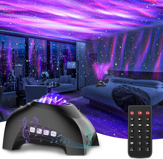 Home Planetarium Galaxy Light, Star Projector Light with 14 Lighting Modes, Remote Control Star Projection Light, White Noise, Timer Function, Bluetooth/USB Memory Support, Music Playback