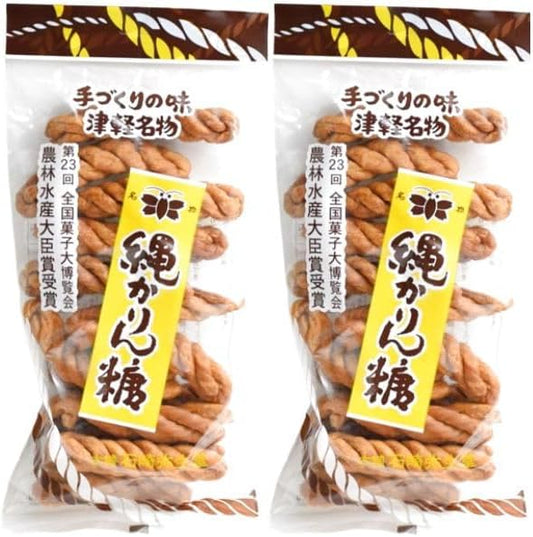 Rope Karintto, 7.1 oz (200 g), 2 Bags, Rope Karin Sugar, Ishizaki Yayoido, Aomori, Tsugaru Specialty, Handmade Flavor, Snacks, Tea, Japanese Sweets