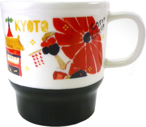 Starbucks Staba, Japan Limited, Kyoto Limited Mug, Japanese Style, Shien Festival, Hammer, Kimono, Maiko, Geisha, Onukawa, Kyoto Region Limited, Black, White, Mug, Cup