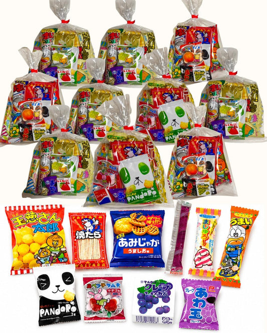 Niji-wa Snack Assortment 10 Sets 10 Varieties 10 Pieces Each Total 100 Pieces Large Capacity Small Bags Event Prizes Gift Present Bulk Purchase