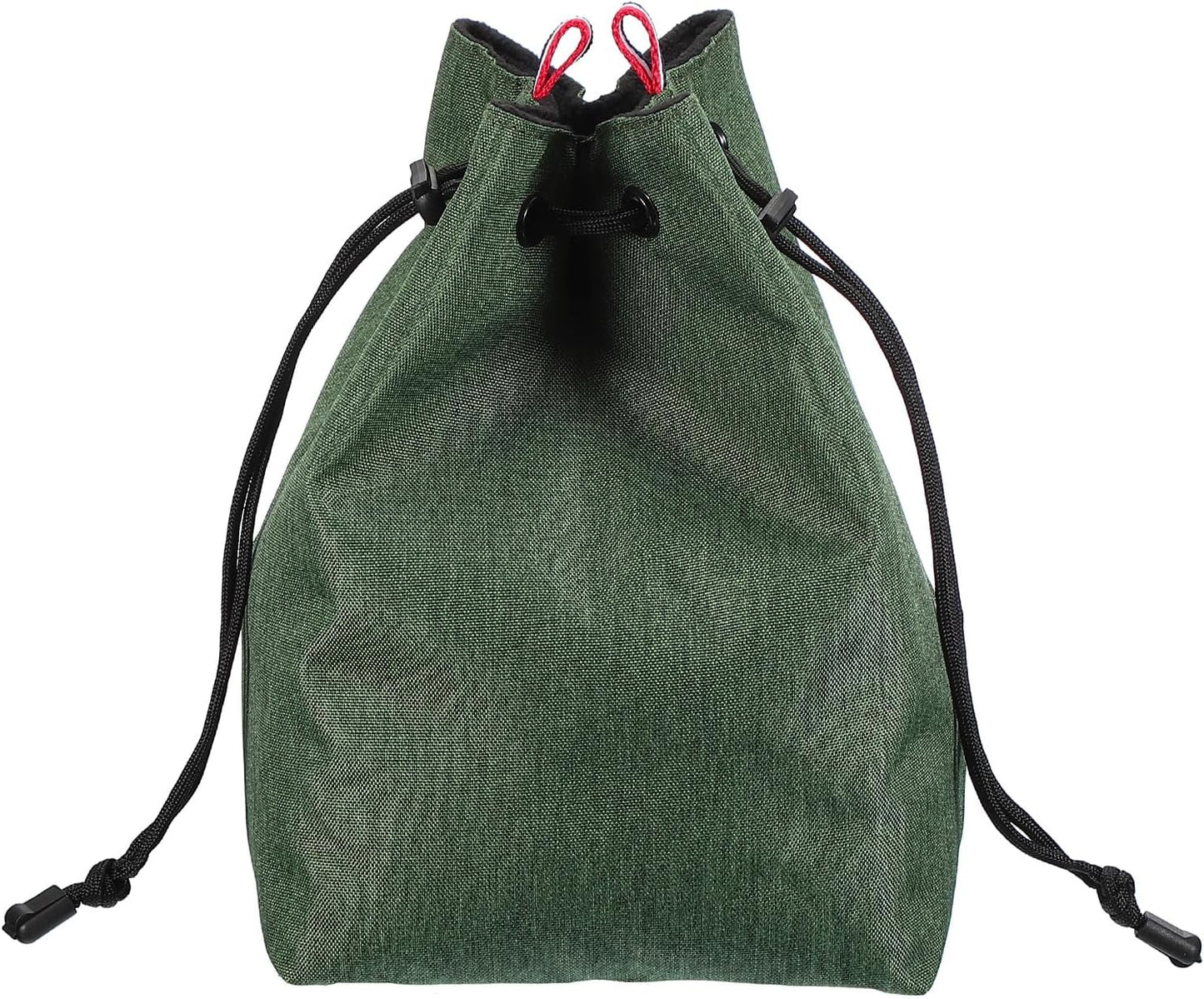 PATIKIL Drawstring Camera Bag 6.69"x4.72"x0.12" Waterproof Camera Drawstring Shoulder Bag with Camera Strap for Nikon DSLR Camera Lens Green