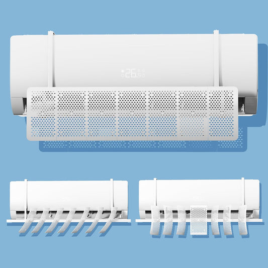 Air Conditioner Windbreak Air Conditioner Windbreak Cover Up-Down-Left-Right Wind Direction Adjustment Panel Wind Direction Vertical and Horizontal 180° Adjustment 7-Louver Design Wind Volume