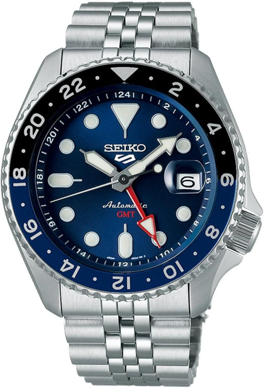 Seiko SSK003K1 Sports Mechanical SSK003K1 (Japan Model Number: SBSC003) GMT Movement Navy Blue Automatic Hand Winding SKX Sports Style [Parallel Import], blue, Bracelet Type